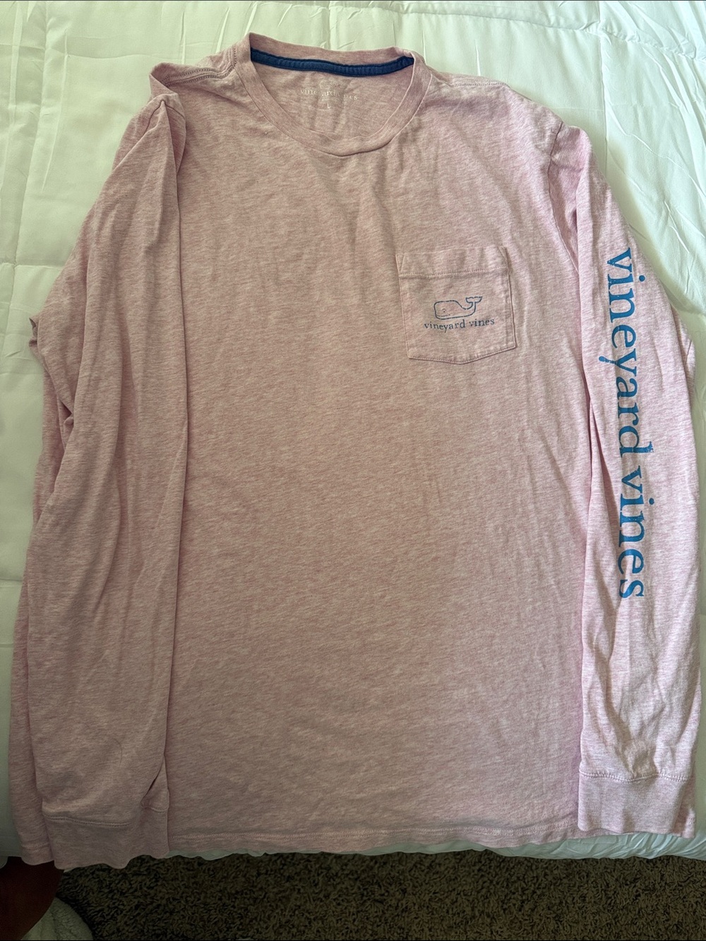 Vineyard Vines Men's Long-Sleeve Pocket Tee - Light Pink